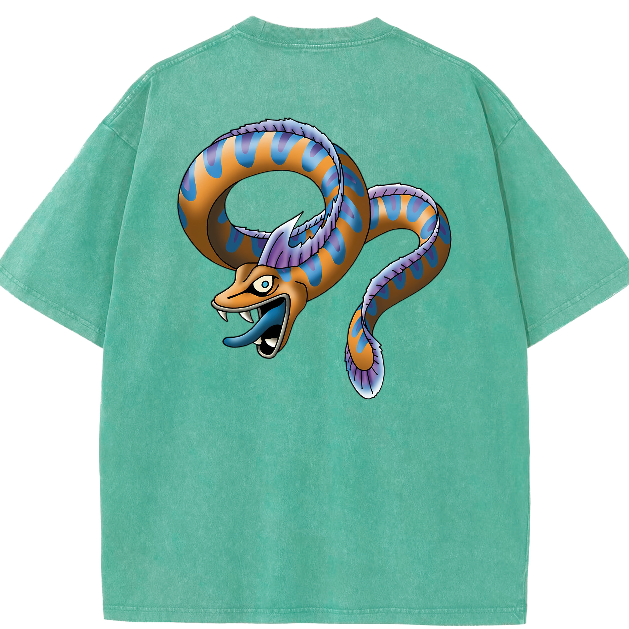 （画像用） ドラゴンクエスト Doragon Kuesuto Dragon Quest 綿100% ヴィンテージ風 半袖Tシャツ（背面プリント）